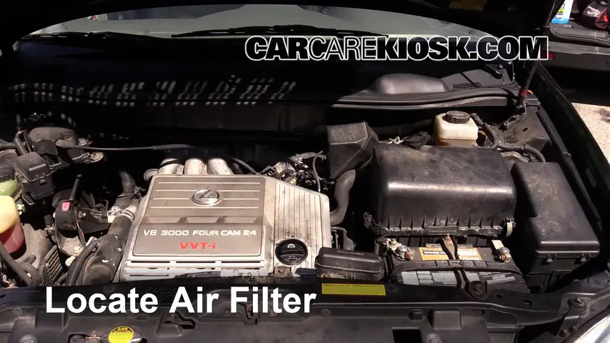 2003 Lexus RX300 3.0L V6 Air Filter (Engine) Replace